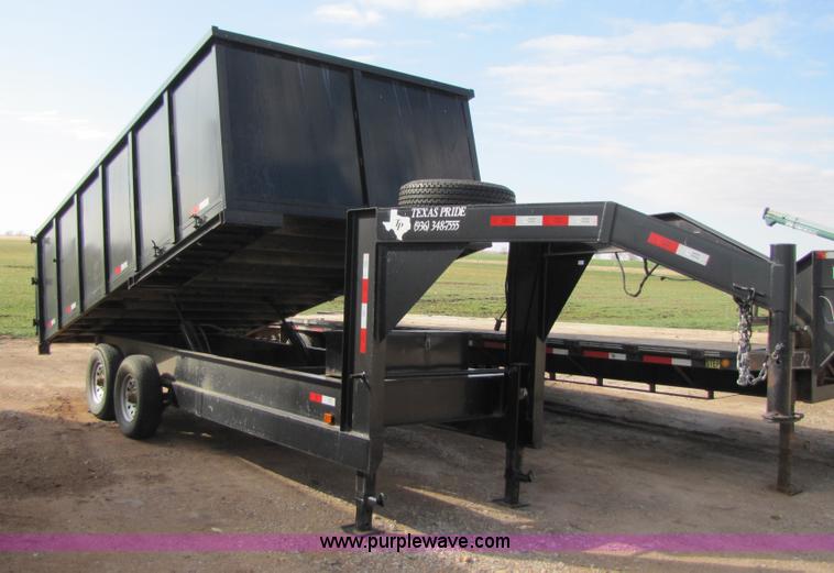 2008 Texas Pride 16' end dump goose neck trailer - 3505