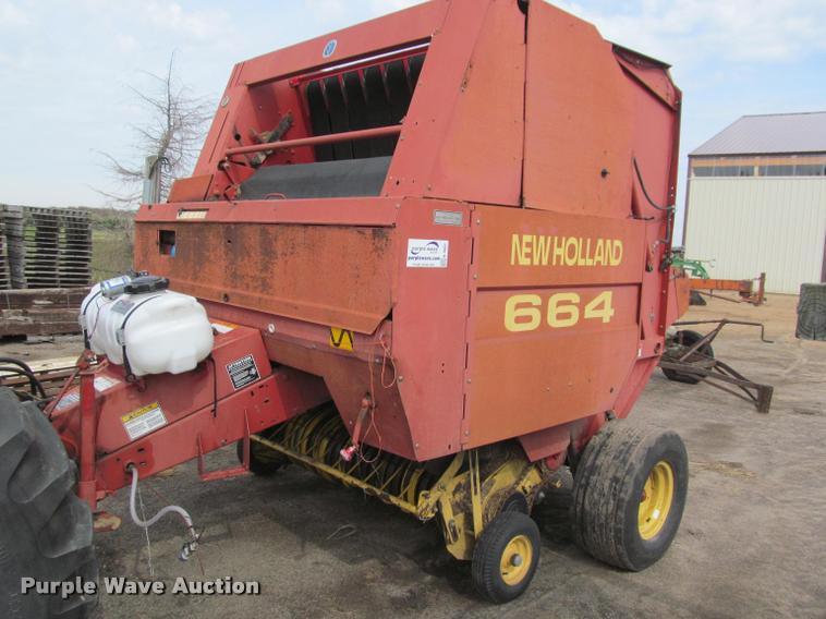 1997 New Holland 664 round baler - K4881