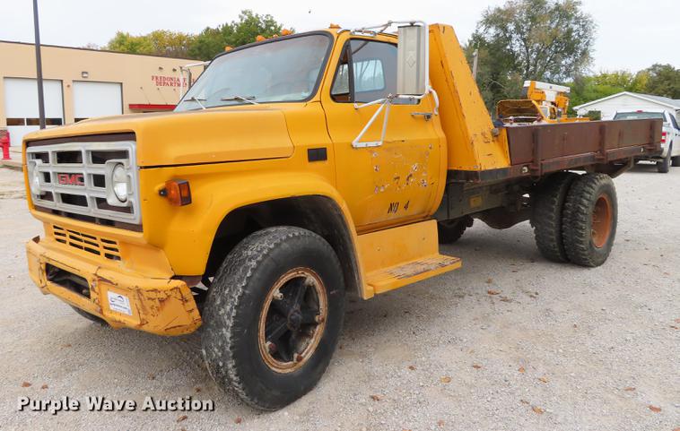 1988 GMC C6000 dump flatbed truck - DF1268