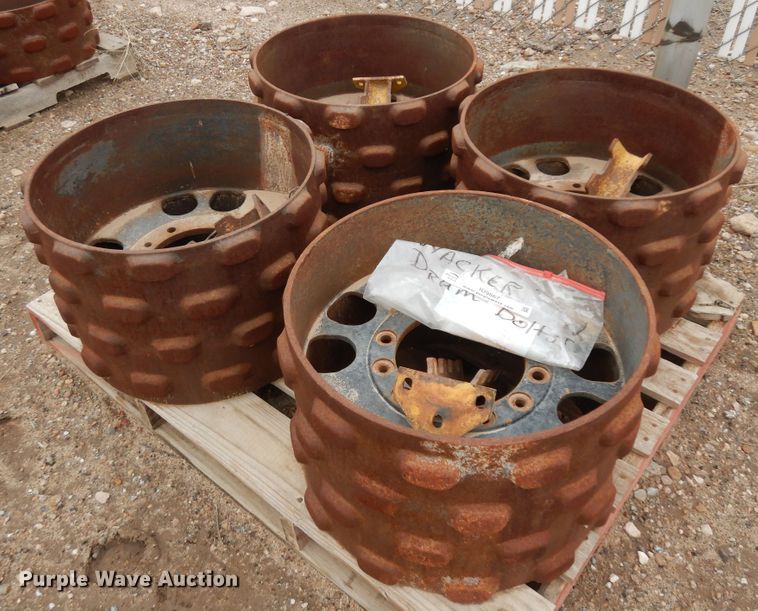 (4) Wacker padfoot trench compactor drums - ID9867