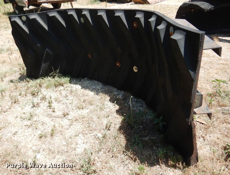 Shop built  86"W skid steer snow pusher - KI9297