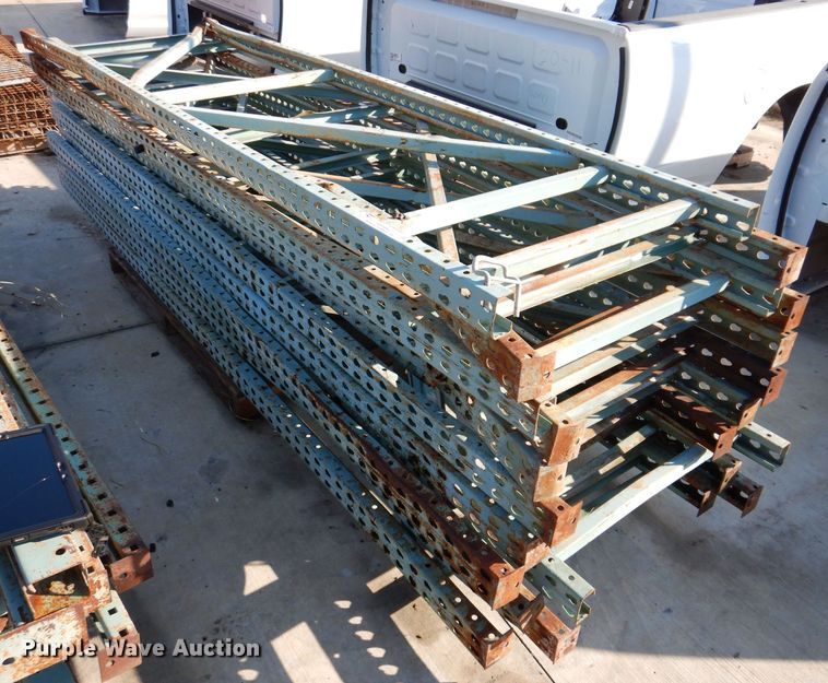 (12) 30" x 10' pallet racking uprights - KW9460