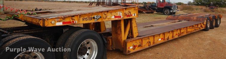 1972 Hyster  lowboy equipment trailer - KJ9030