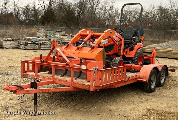 Kubota BX2670 tractor with 2017 Kubota trailer - KR9527