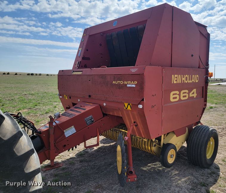 1997 New Holland 664  round baler - LV9525