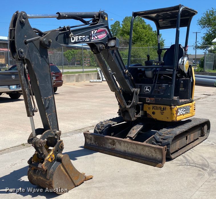 2017 John Deere 26G  mini excavator - DL7193