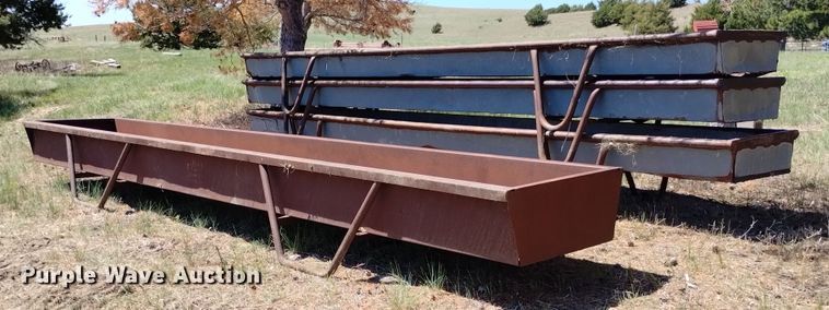 (4) shop built feed bunks - LP9559