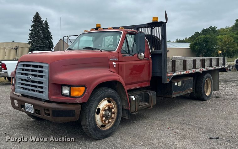 1998  Ford F800  dump flatbed truck - MQ9396