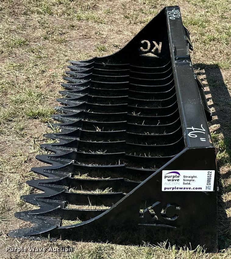 KC  74" W skid steer rock bucket - DM6522