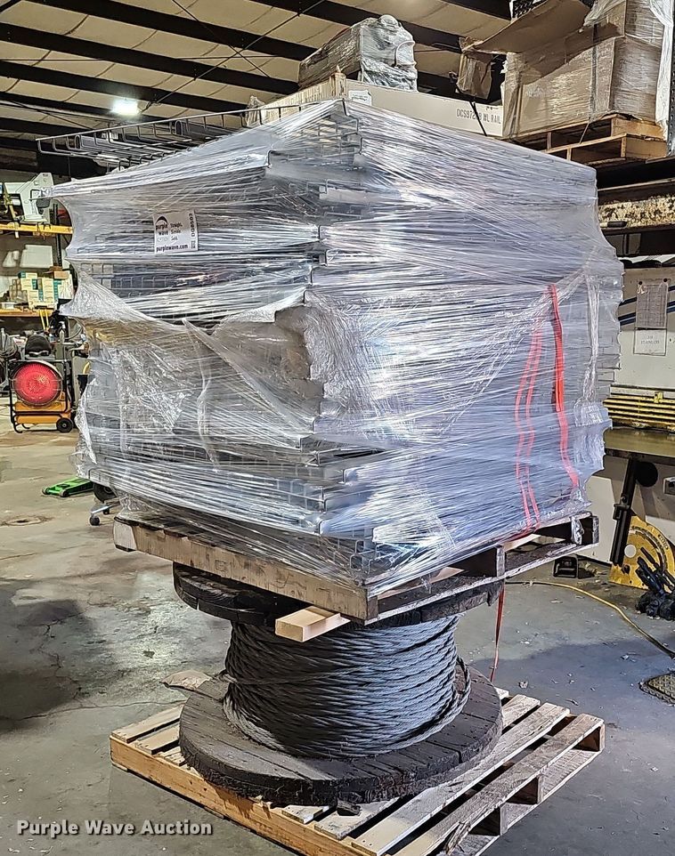 Approximately (26) shelving racks and cable - DQ8503