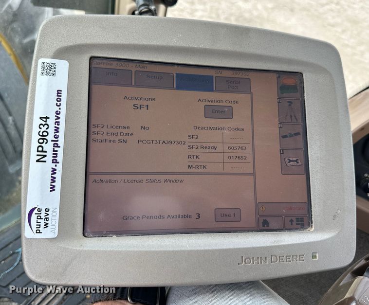 John Deere StarFire 3000/2600 GS2  guidance receiver and monitor - NP9634