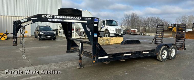 2009 Trailerman CSG7202S14  equipment trailer - NM9131
