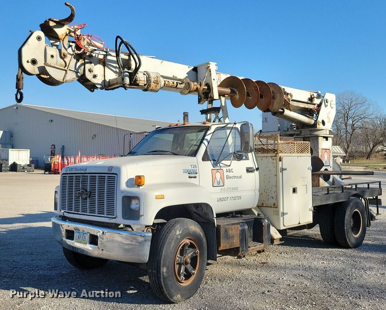 1992 Chevrolet Kodiak C6500  digger derrick truck - LC9477