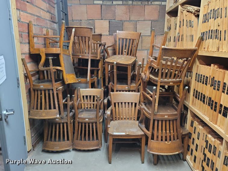 Approximately 27 wooden chairs - LC9484