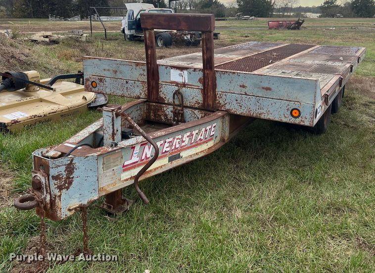 1996 Interstate 24TDT  tilt deck equipment trailer - OA9087