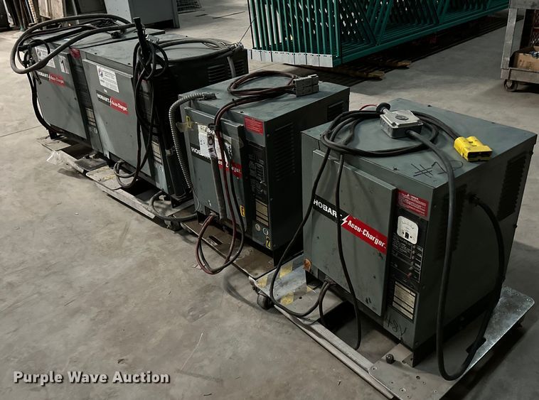 (4) Hobart forklift battery chargers  - LK9760
