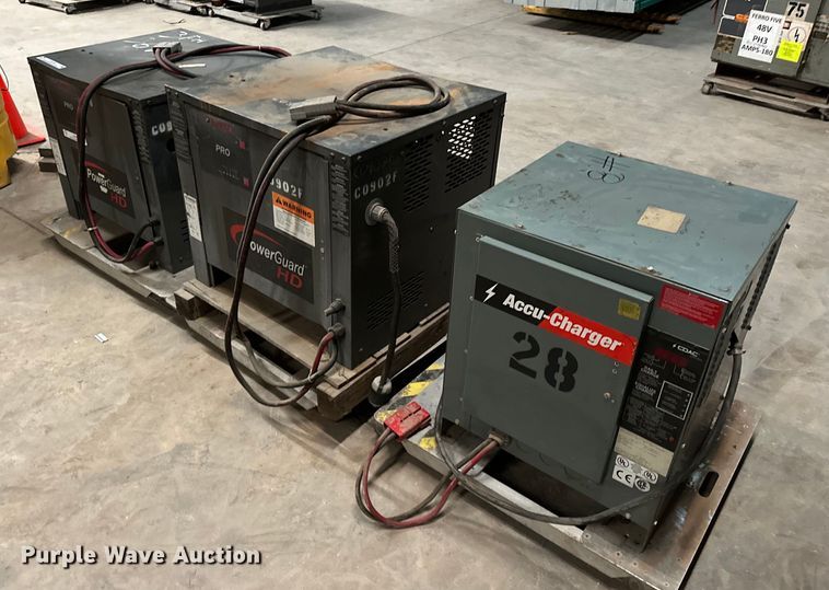 (3) forklift battery chargers  - LK9762