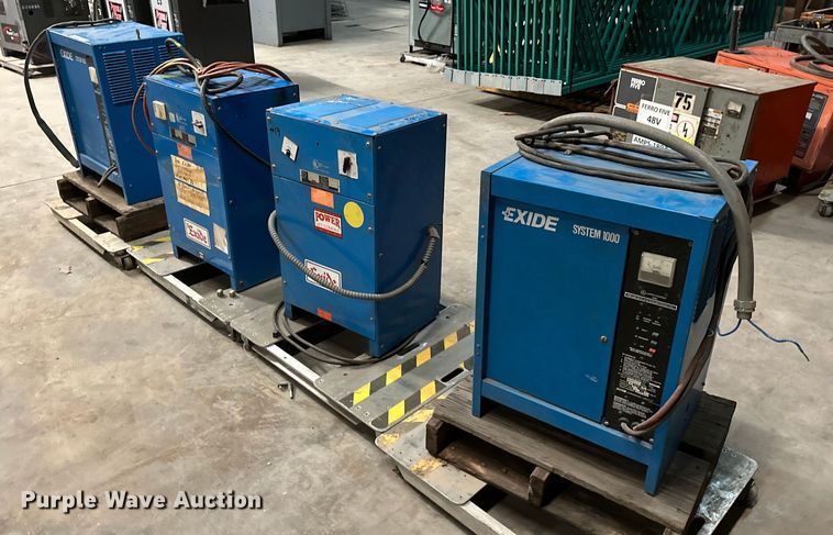 (4) Exide forklift battery chargers  - LK9764