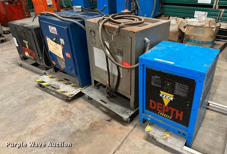 (4) Exide forklift battery chargers - LK9765