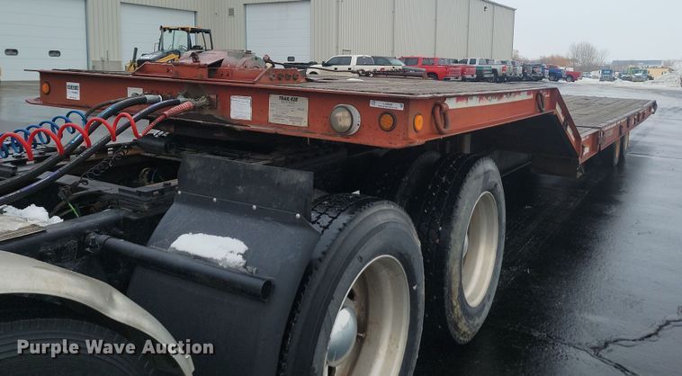 1995 Dakota Manufacturing DD25T32 drop tilt deck equipment trailer - LA9558