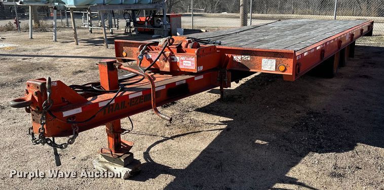 2004 Trail-Eze TE40T28 tilt deck equipment trailer - NJ9320