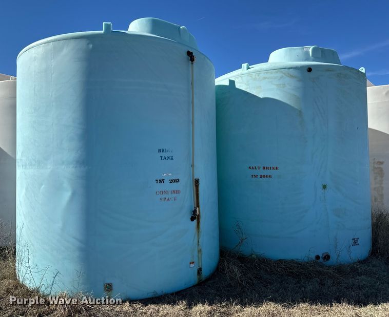 (2) salt brine poly storage tanks - NJ9344
