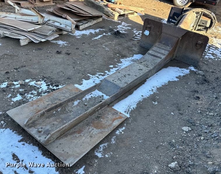 Shop built 10' L skid steer spoon scraper - DO3246