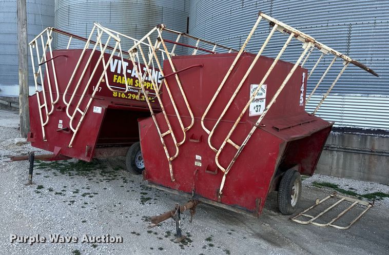 (2) Feed Train Gray Fox 145 creep feeders - DR7918