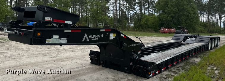 2024 Alpha HD A120HDG-SF2 lowboy equipment trailer - EH5395