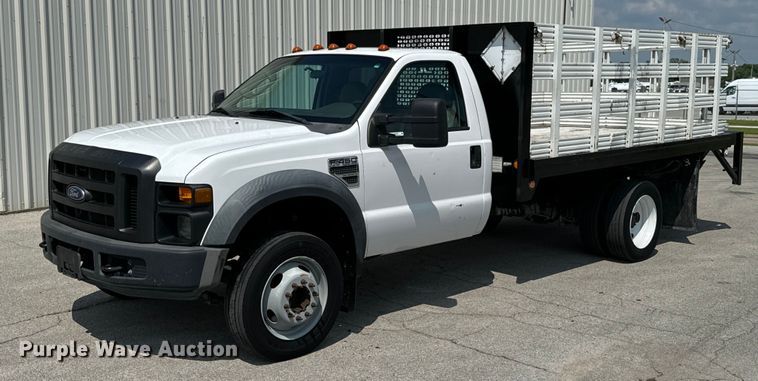 2008 Ford F450 Super Duty XL flatbed truck - DX0575