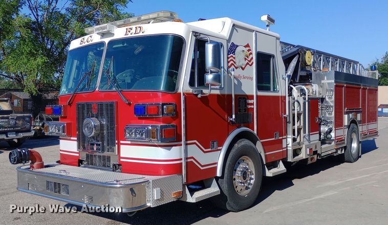 2007 Sutphen 75' Ladder Quint fire truck - DQ7158