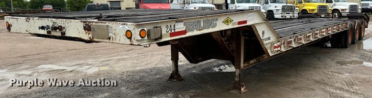 1991 Trail King TK100RG drop deck equipment trailer - NL9876