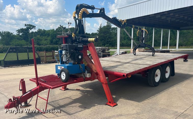 1992 Shop built grapple crane trailer - EK8709