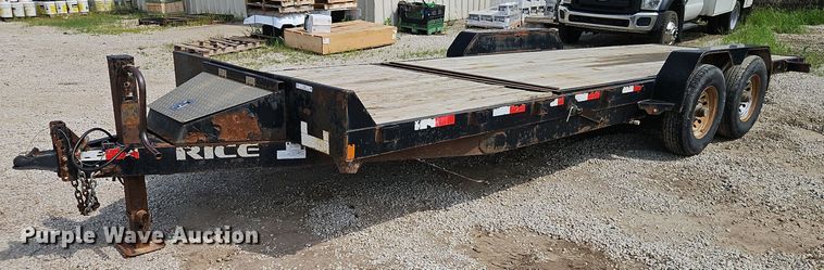 2017 Rice Trailers PTH22 tilt deck equipment trailer - EI3961