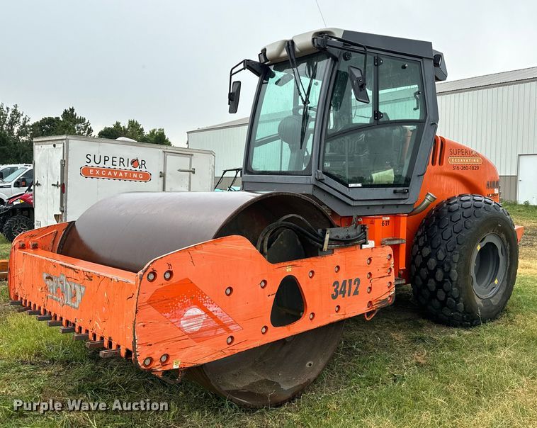 2012 Hamm 3412 single drum vibratory roller - LF9849