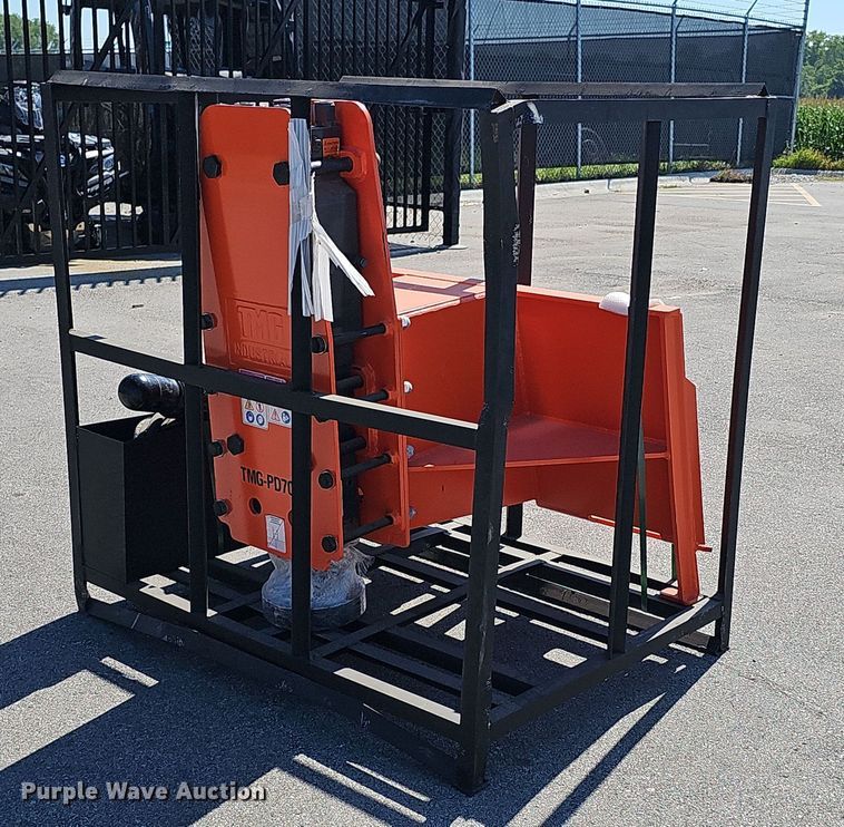 2024 TMG Industrial TMG-PD700S skid steer post driver - DS4672
