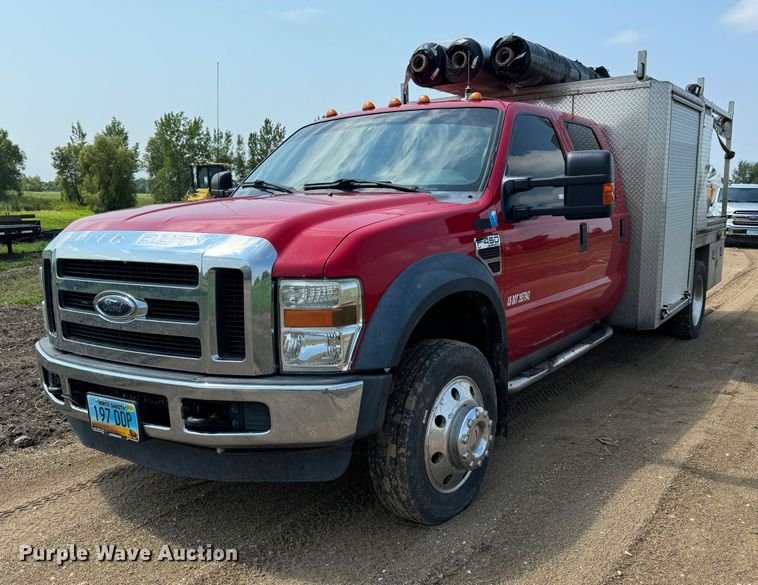 2009 Ford  F450 Super Duty XLT Crew Cab flatbed truck - NB9514