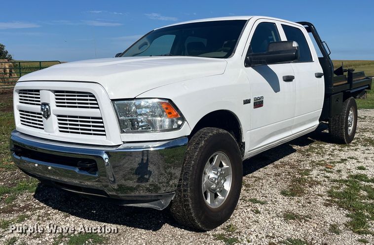 2012 Dodge Ram 2500HD Crew Cab dump bale bed pickup truck - EK8929