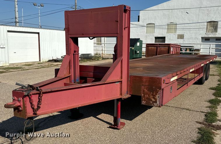 1998 Shop built hydraulic tail equipment trailer - MV9127