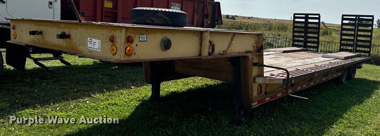 1966 Load King FB16D drop deck equipment trailer - EE7651