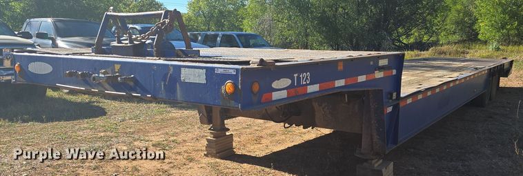 2008 Ledwell 10x48 drop deck hydraulic tail equipment trailer - OH9779