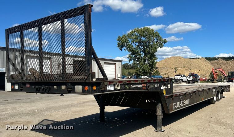 2001 Trail-Eze DHT7048 drop deck hydraulic tail equipment trailer - DO7514