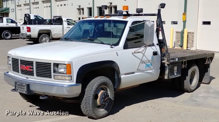 1993 GMC Sierra K3500 flatbed pickup truck - DQ6189