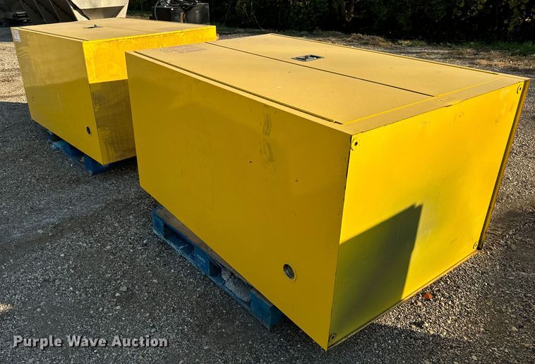 Uline H-221-9M-Y (2) flammable liquid storage cabinets  - DT2090