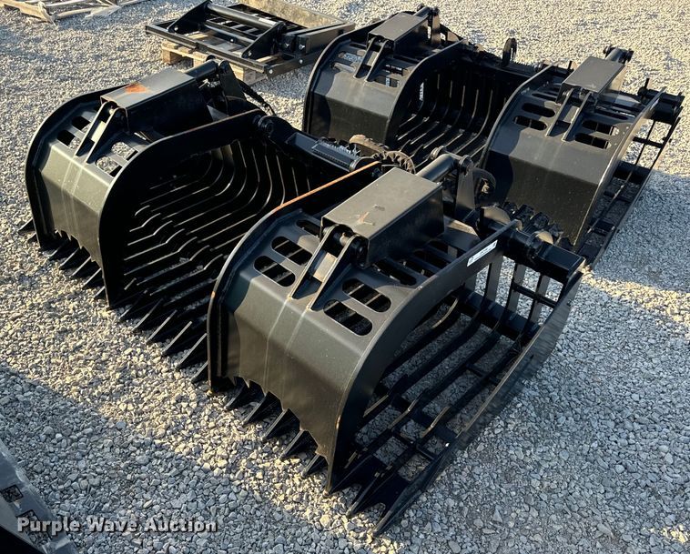 Prime Commercial 78" W skid steer grapple bucket - EH7196
