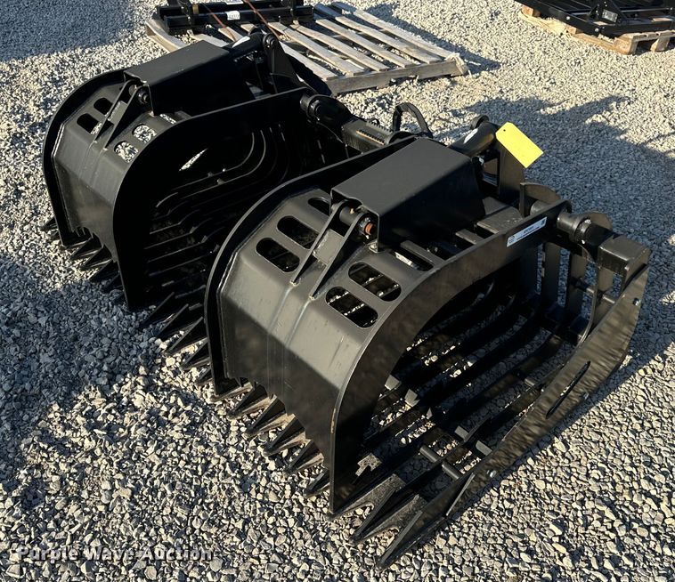 Prime Commercial 74" W skid steer grapple bucket - EH7201