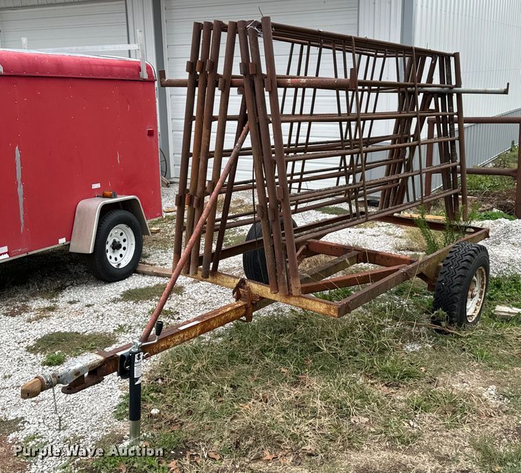 Shop built livestock panel trailer - DU9572