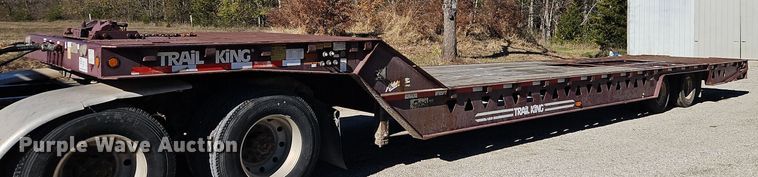 2006 Trail King TK70HT 452 drop deck hydraulic tail equipment trailer - DT7572