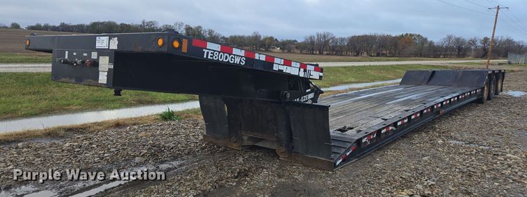 2013 Trail-Eze TE80DGWS lowboy equipment trailer - EE7895