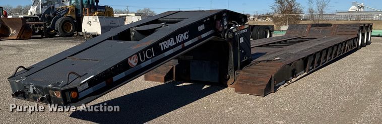 1990 Trail King TK100DGP-503 lowboy equipment trailer - LH9355